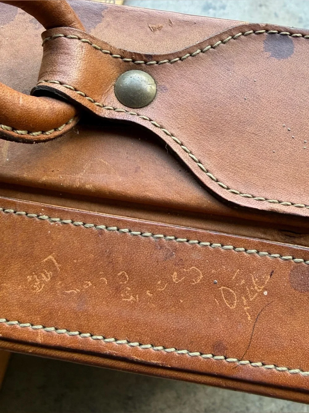 Vintage Hartmann Hard Sided Tan Belting Leather Briefcase Combination Lock  Good